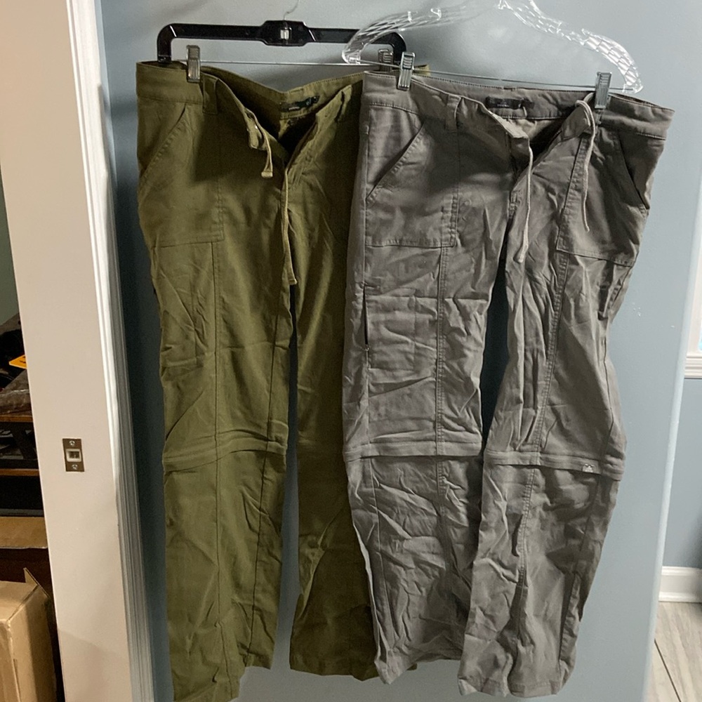 2 pairs of Prana hiking pants (zip off to capri length)